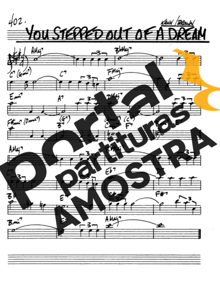 The Real Book of Jazz You Stepped Out Of A Dream partitura para Saxofone Alto (Eb)