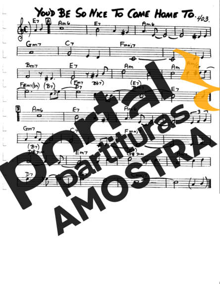 The Real Book of Jazz Youd Be So Nice To Come Home To partitura para Clarinete (C)