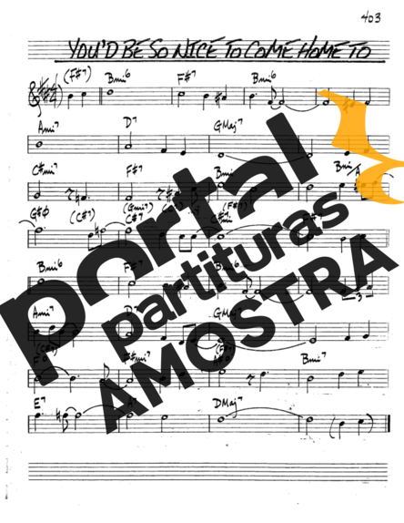 The Real Book of Jazz Youd Be So Nice To Come Home To partitura para Saxofone Tenor Soprano (Bb)