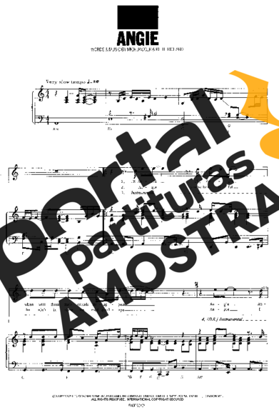 The Rolling Stones Angie partitura para Piano