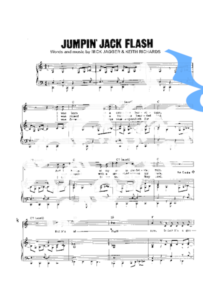The Rolling Stones  partitura para Piano