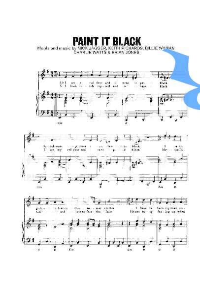 The Rolling Stones  partitura para Piano