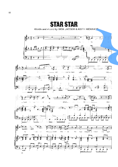 The Rolling Stones Star Star partitura para Piano