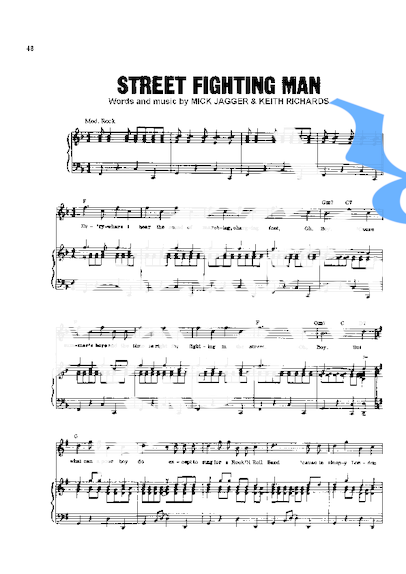 The Rolling Stones  partitura para Piano