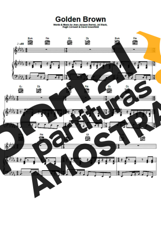 The Stranglers Golden Brown partitura para Piano