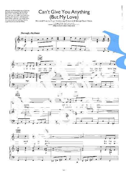 The Stylistics Can´t Give You Anything (But My Love) partitura para Piano