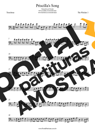 The Witcher 3 The Wolven Storm (Priscilla´s Song partitura para Trombone