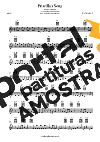 The Witcher 3 The Wolven Storm (Priscilla´s Song partitura para Violão