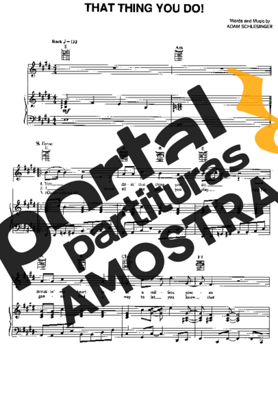 The Wonders That Thing You Do! partitura para Piano