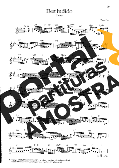Tico-Tico Desiludido partitura para Teclado