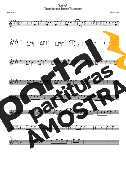Tim Maia  partitura para Saxofone Alto (Eb)