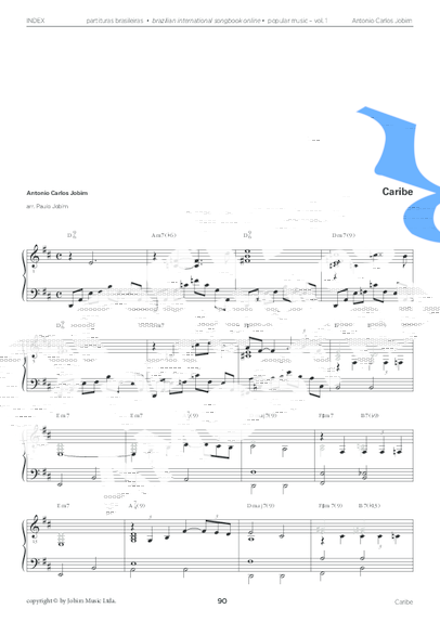 Tom Jobim  partitura para Piano