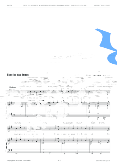 Tom Jobim  partitura para Piano