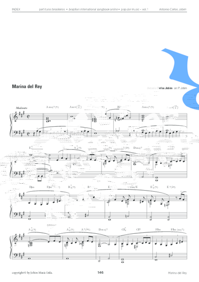 Tom Jobim Marina Del Rey partitura para Piano