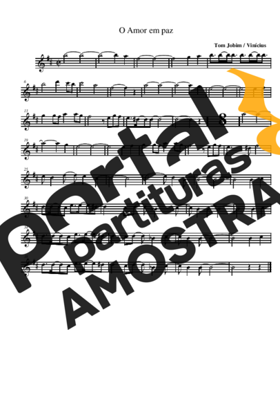 Tom Jobim  partitura para Saxofone Alto (Eb)