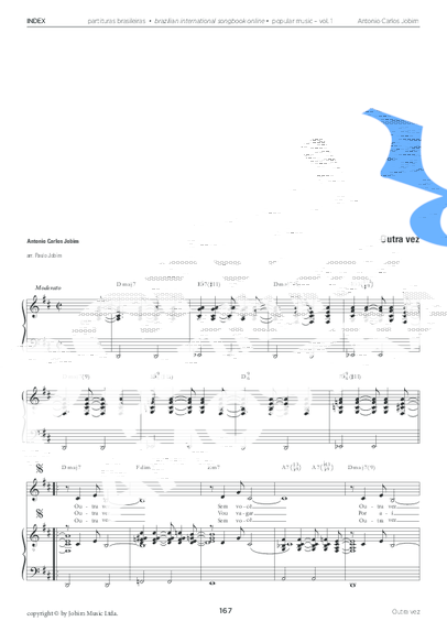 Tom Jobim  partitura para Piano