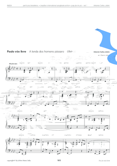 Tom Jobim Paulo Vôo Livre partitura para Piano