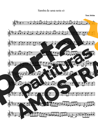 Tom Jobim Samba De Uma Nota Só partitura para Clarinete (Bb)