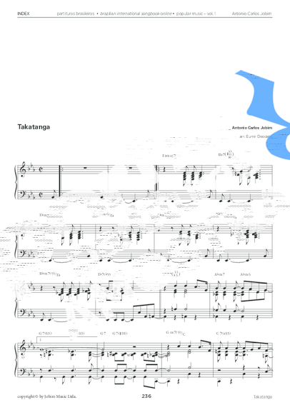 Tom Jobim  partitura para Piano