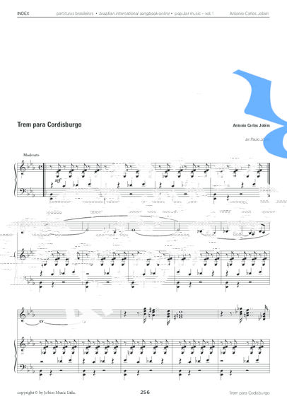 Tom Jobim Trem Para Cordisburgo partitura para Piano