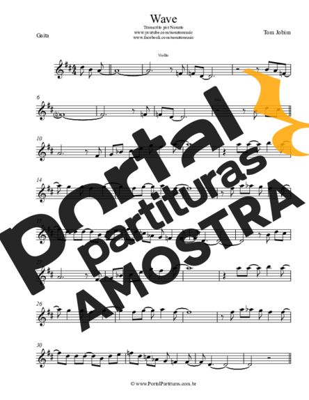 Tom Jobim Wave partitura para Gaita