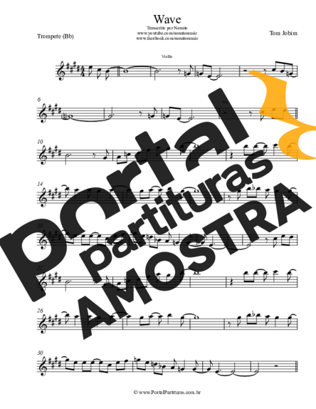 Tom Jobim Wave partitura para Trompete