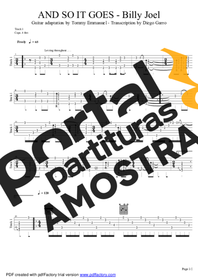 Tommy Emmanuel  partitura para Violão