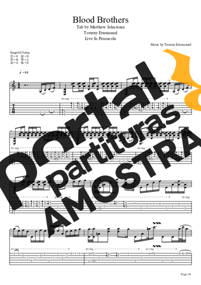 Tommy Emmanuel  partitura para Violão