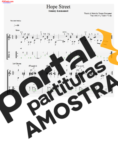 Tommy Emmanuel  partitura para Violão
