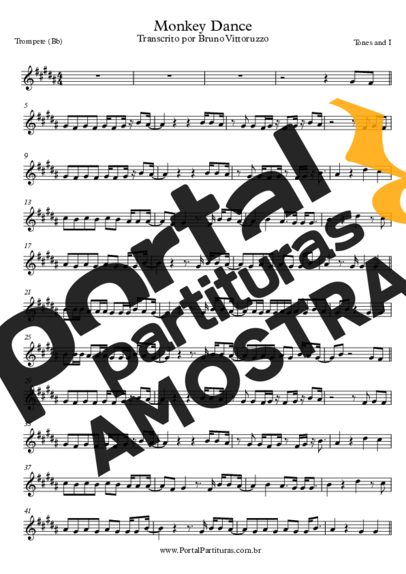Tones and I Monkey Dance partitura para Trompete