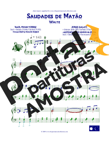 Tonico e Tinoco  partitura para Acordeon