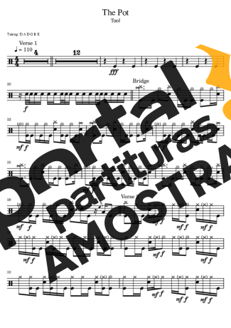 Tool  partitura para Bateria