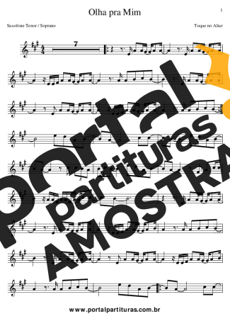 Toque no Altar Olha Pra Mim partitura para Clarinete (Bb)