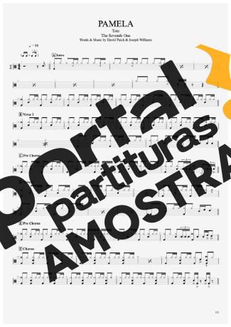 Toto  partitura para Bateria