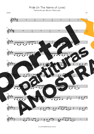 U2 Pride (In The Name Of Love) partitura para Gaita