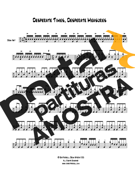Underoath Desperate Times, Desperate Measures partitura para Bateria
