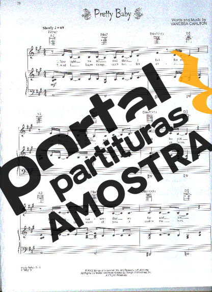 Vanessa Carlton  partitura para Piano