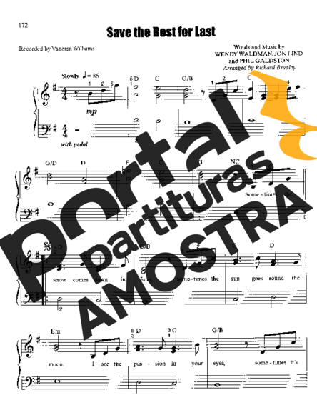 Vanessa Williams  partitura para Piano