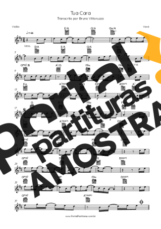 Vavá  partitura para Violão