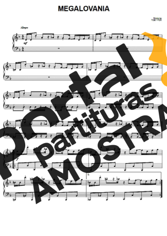 Video game soundtracks (Temas de Jogos) Megalovania partitura para Piano