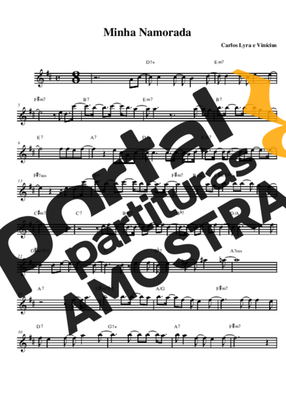Vinicius de Moraes  partitura para Saxofone Alto (Eb)
