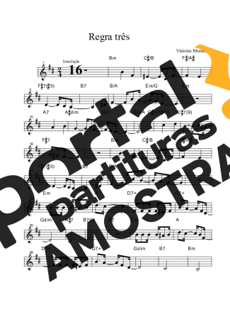 Vinicius de Moraes  partitura para Clarinete (Bb)