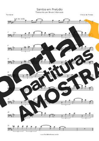 Vinicius de Moraes Samba Em Prelúdio partitura para Trombone