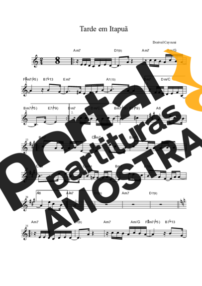 Vinicius de Moraes  partitura para Saxofone Tenor Soprano (Bb)