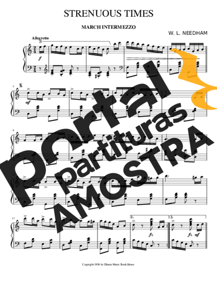 W L Needham  partitura para Piano