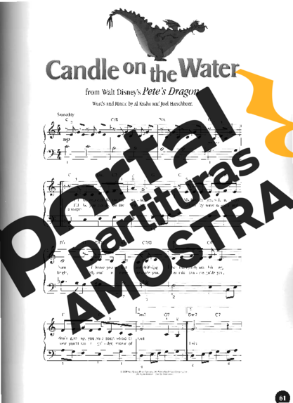Walt Disney  partitura para Piano