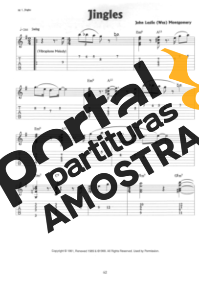 Wes Montgomery  partitura para Guitarra