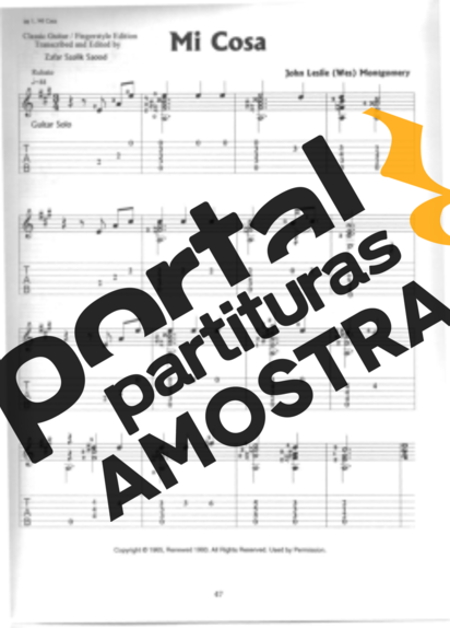 Wes Montgomery  partitura para Guitarra