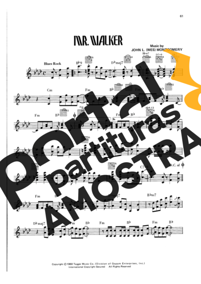 Wes Montgomery  partitura para Guitarra
