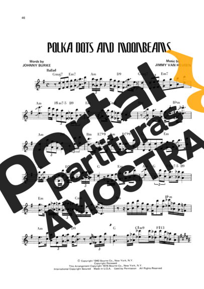 Wes Montgomery Polka Dots And Moonbeams partitura para Guitarra